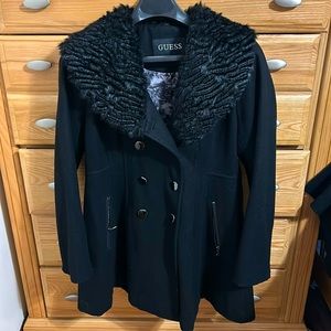Guess thigh length wool dress coat